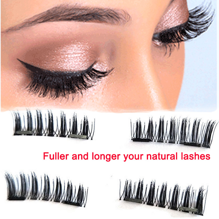 No glue magnetic reusable false eyelashes private label EA87 